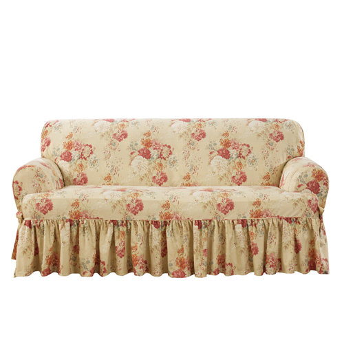 Waverly Ballad Bouquet Cotton Loveseat Slipcover & Reviews Wayfair